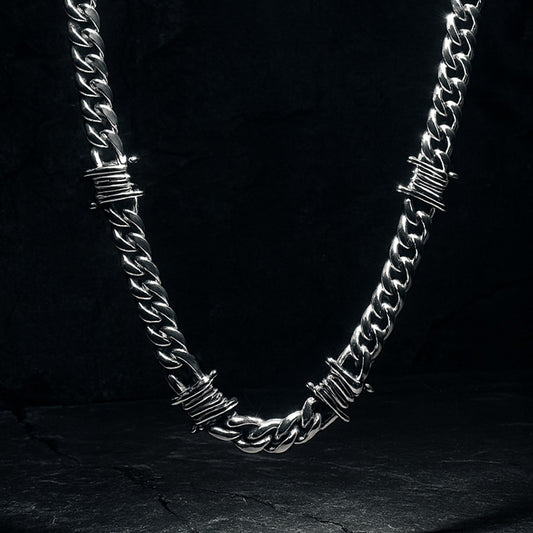 10MM Barbed Wire Link Chain | Half Hearted Jewelry
