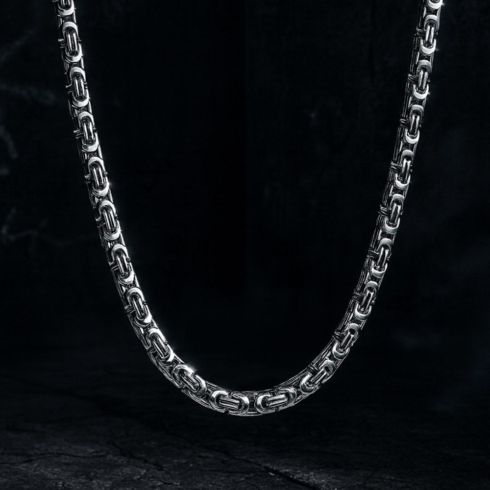 6MM Byzantine Link Chain | Half Hearted Jewelry