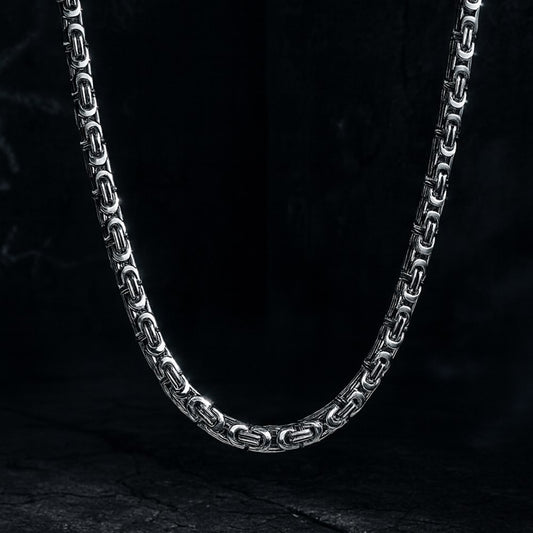6MM Byzantine Link Chain | Half Hearted Jewelry