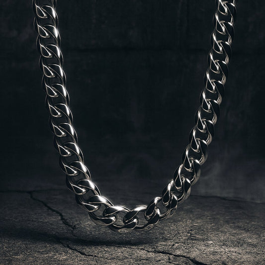 14MM Flat Edge Cuban Chain | Half Hearted Jewelry