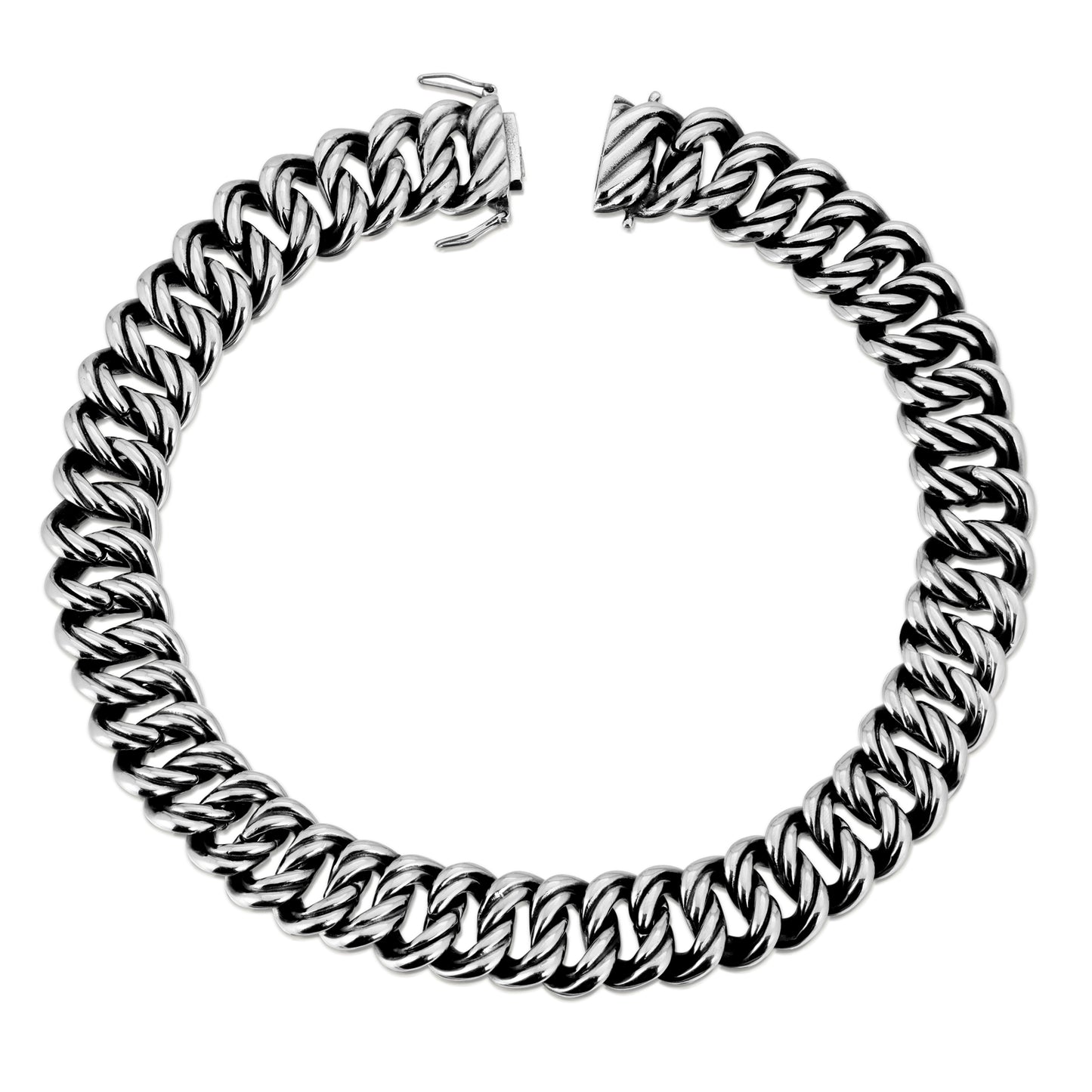 Stainless Steel Ridged Cuban Link Chain Choker