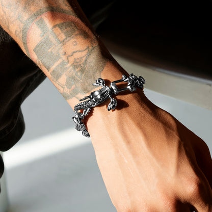 Half Hearted Dragon Skeleton Bracelet