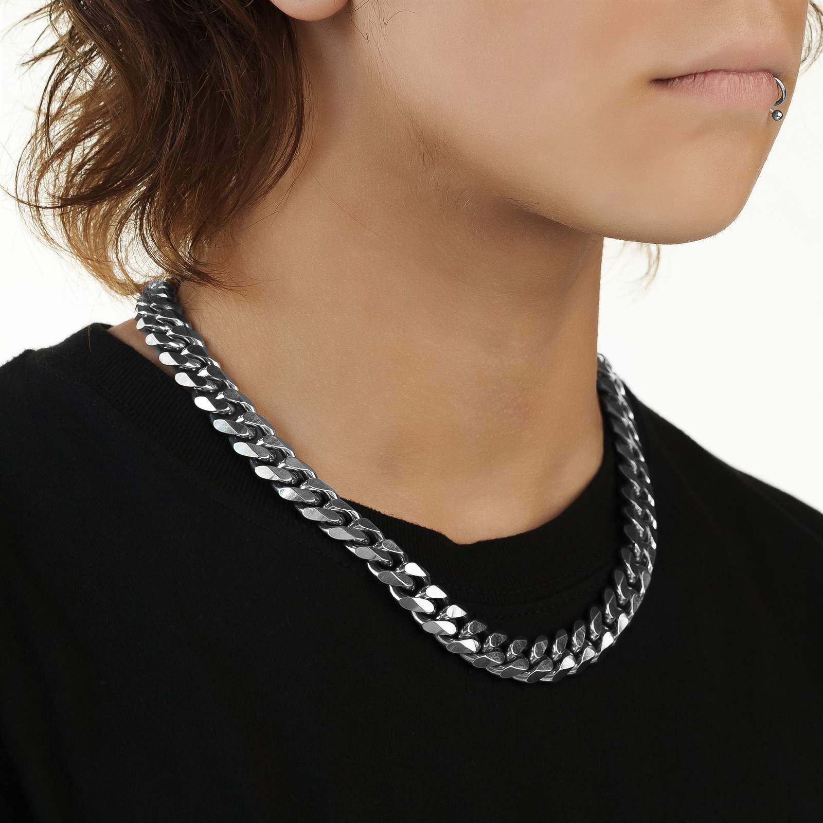 men's Flat Edge Cuban 14MM 20inch