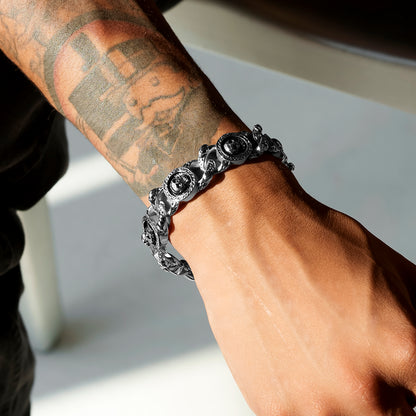 Half Hearted Skull Link Bracelet 