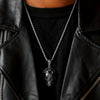 Half-Hearted-strapped-skull-necklace-Stainless-Steel-Pendant-Necklace