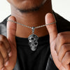 Half-Hearted-strapped-skull-necklace-Stainless-Steel-Pendant-Necklace