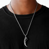 Half Hearted Wolf Fang Necklace Pendant Rope chain