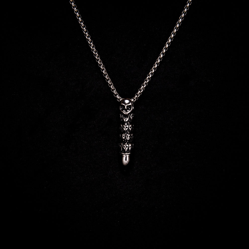 Half Hearted Stainless Steel Bullet Chain