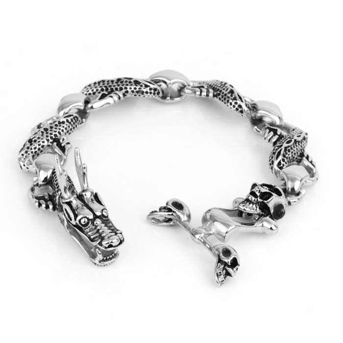 Half Hearted Dragon Skeleton Bracelet