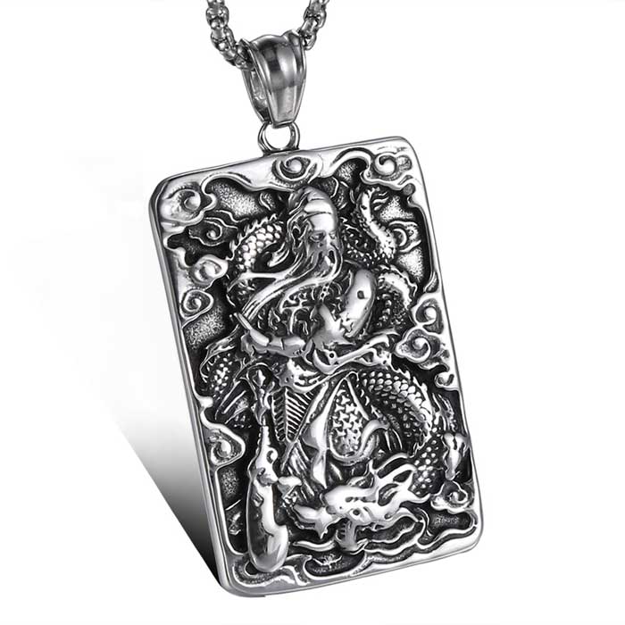Stainless Steel Guan Yu Necklace
