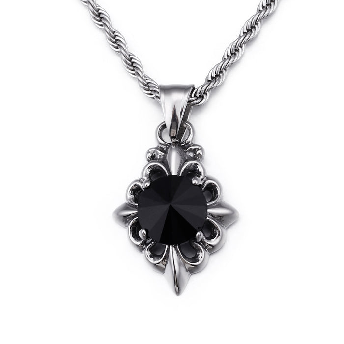 Ornate Onyx Necklace Pendant | Half Hearted – Half Hearted Jewelry