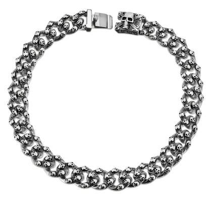 Cuban Skull Choker Chain