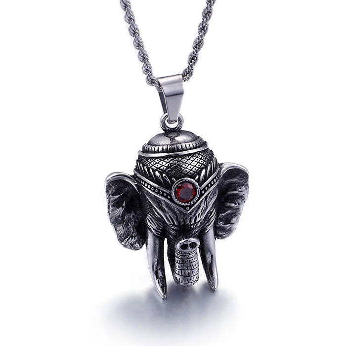 Half Hearted War Elephant Necklace Pendant